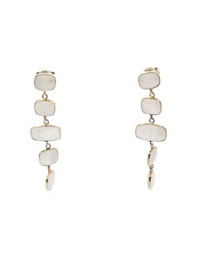 Jemma Sands Mother of Pearl Drop Earrings 14K Gold Vermeil 5 Tier Dangle